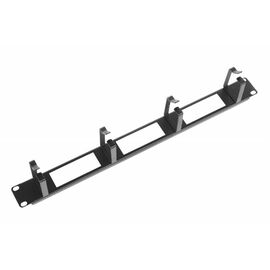  Аксессуар ЦМО Горизонт. кабельный органайзер с окнами 19" 1U, 4 кольца, черный (ГКО-О-4.62-9005) 