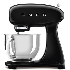  Планетарный миксер SMEG SMF05BLEU стиль 50-х гг, мощность 1000Вт, объем чаши 4.8л, 10 скоростей, черный 