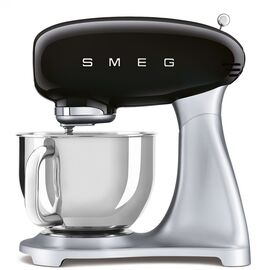  Планетарный миксер SMEG SMF04BLEU стиль 50-х гг, мощность 800Вт, объем чаши 4.8л, 10 скоростей, черный 