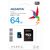  Карта памяти ADATA Micro SDXC 64GB Class10 W/A AUSDX64GUICL10A1-RA1 