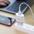  Сетевое зарядное устройство 1USB 3A QC3.0 быстрая зарядка  с дата-кабелем micro USB Hoco C12Q 1м (White) 