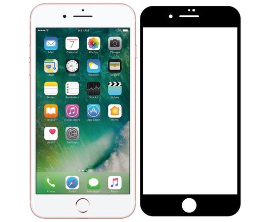  Стекло защитное Full Glue Premium Krutoff для iPhone 7 Plus/8 Plus черное 
