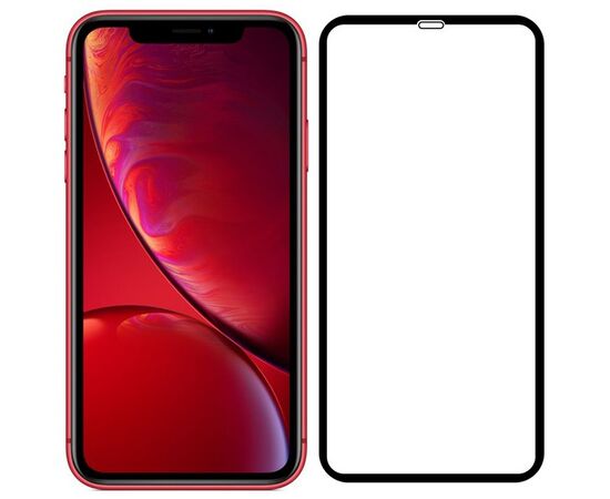  Стекло защитное Full Glue Premium Krutoff для iPhone XR/11 черное 