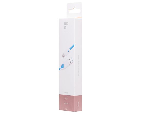  Кабель USB - micro USB Kurato RORI-M200 100см 2,5A  (blue) (106672) 