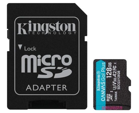  Карта памяти Kingston SDCG3/128GB microSDXC Canvas Go Plus с адаптером 