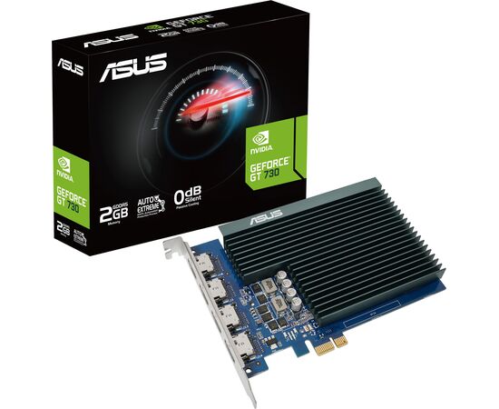  Видеокарта Asus GeForce GT 730 GT730-4H-SL-2GD5 PCI-E  2Gb GDDR5 902/5010 HDMIx4 HDCP Ret 