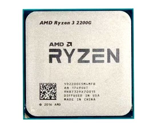  APU sAM4 AMD Ryzen 3 2200G Tray (YD2200C5M4MFB) (3.5-3.7GHz, Raven Ridge, 4C/4T, L2: 2MB, L3: 4MB, Radeon RX Vega 8 (512 Shader cores, 1100MHz), 14nm, 65W, DDR4-2933) 