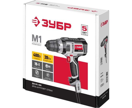  Дрель-шуруповерт Зубр ДШ-М1-400 