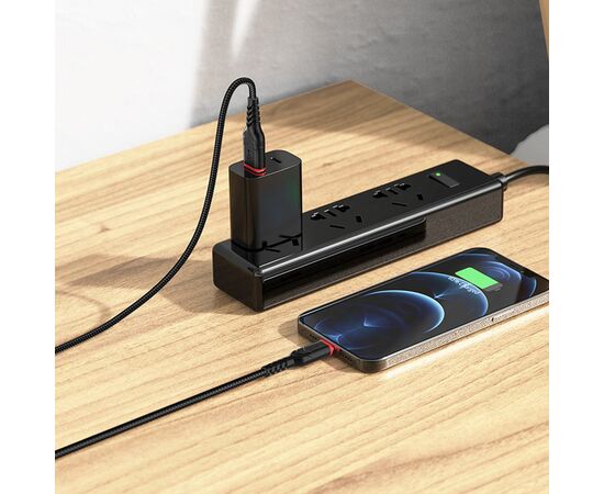  Кабель USB - Apple lightning Hoco X59 Victory 100см 2,4A (black) (202523) 