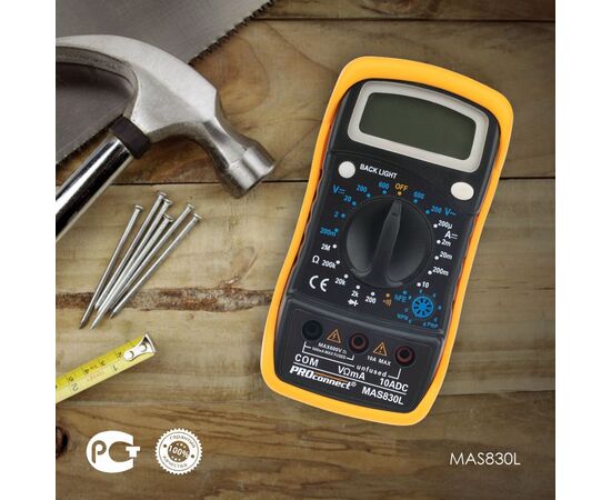  Универсальный мультиметр PROconnect MAS830L (DT850L) 13-3021 