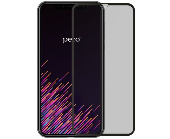  Защитное стекло PERO Full Glue Privacy для Realme C55, черное 
