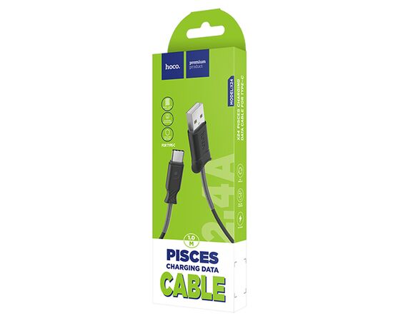  Кабель USB HOCO X24 Pisces USB - Type-C, 2.4А, 1 м, черный 