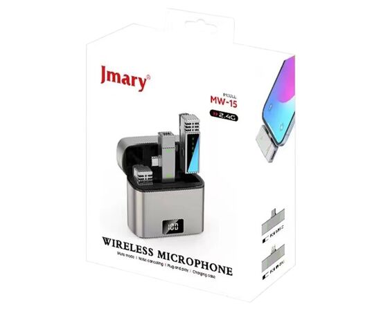  Микрофон беспроводной JMARY MW-15 Type-C, Bluetooth, черный 