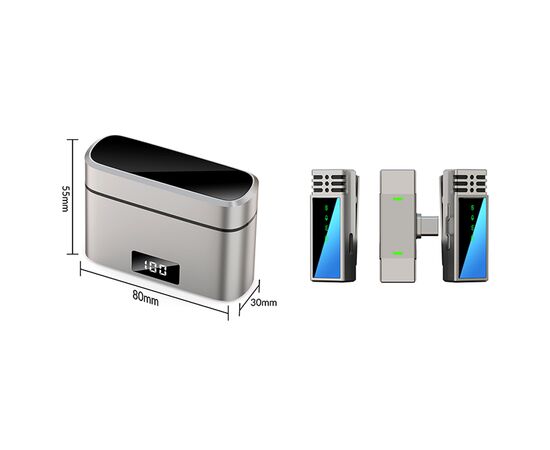  Микрофон беспроводной JMARY MW-15 Type-C, Bluetooth, черный 
