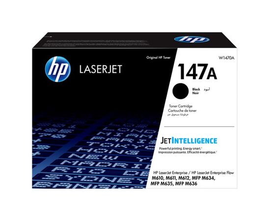  Картридж лазерный HP 147A W1470A черный (10500стр.) для HP LaserJet M610dn 