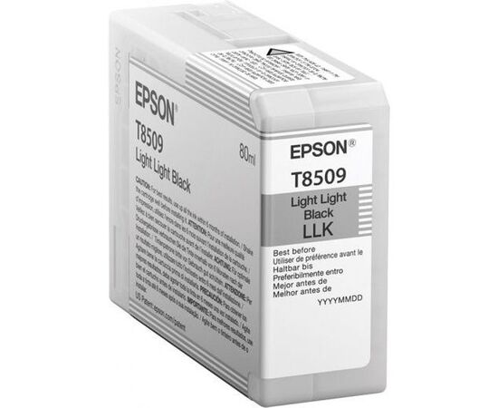  Картридж струйный Epson T8509 C13T850900 светло-серый (80мл) для Epson SureColor SC-P800 