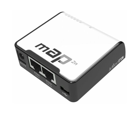  MikroTik RouterBOARD RBmAP2nD (mAP), Wi-Fi Точка доступа, 2.4 GHz Dual-Chain, 802.11b/g/n, 2x100 Ethernet ports, microUSB, QCA9531 650MHz 