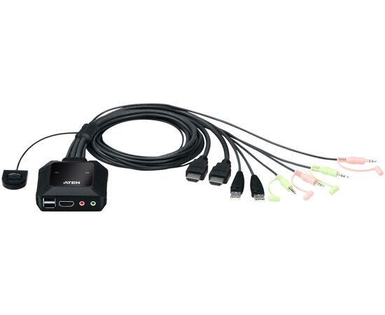 KVM-переключатель Aten CS22H-AT 2-Port USB 4K HDMI Cable KVM Switch 