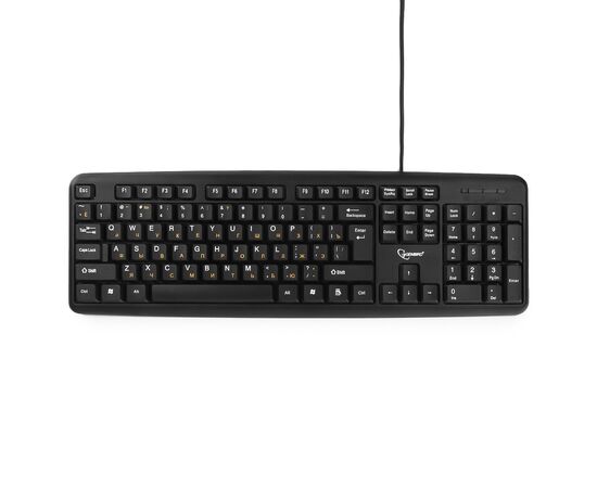  Клав. Gembird KB-8320U-BL Black, USB, 104 клавиши 