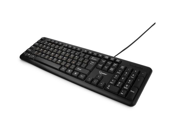  Клав. Gembird KB-8320U-BL Black, USB, 104 клавиши 