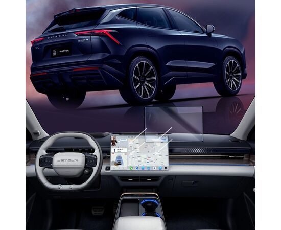  Защитное гибридное стекло Krutoff для экрана мультимедии Jetour Dashing 2023 15.6” 