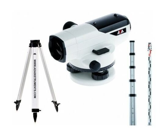 Оптический нивелир ADA PROF X32 + штатив алюминиевый на винтах Light S + рейка нивелирная Staff 5 А00119-К1 