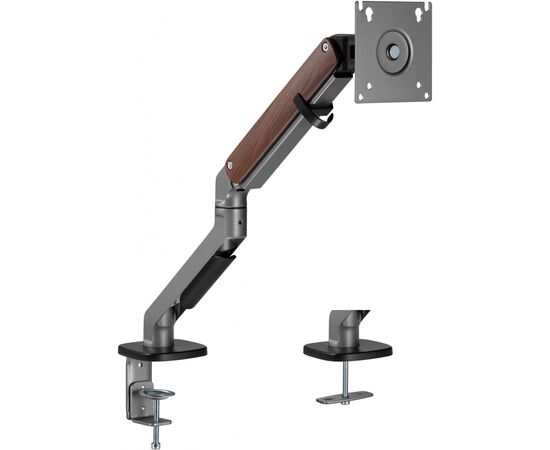  Кронштейн для мониторов Ultramounts UM 734WD серый/коричневый 17"-27" макс.7кг крепление к столешнице поворот и наклон 