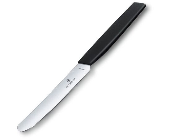  Нож кухонный Victorinox Swiss Modern (6.9003.11) стальной столовый лезв.110мм прямая заточка черный 