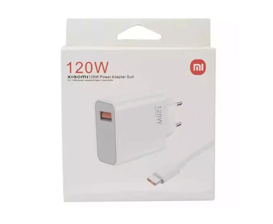  СЗУ Xiaomi 120W GaN 1 USB-A Charger set with cabel Type-C EU 