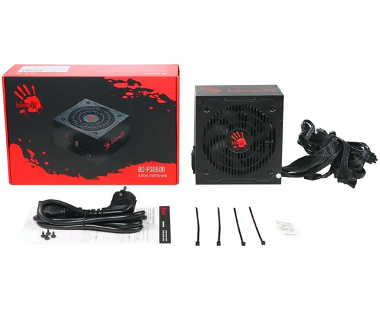  Блок питания BLOODY BD-PS650B, 650Вт, 120мм, черный, retail 