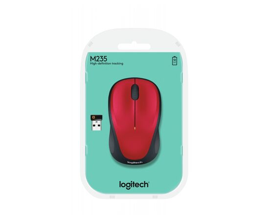  Мышь Logitech M235 Red/Black, Wireless  (910-002496) 