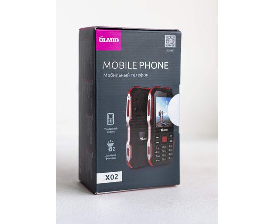  Мобильный телефон OLMIO X02 Black-Red 