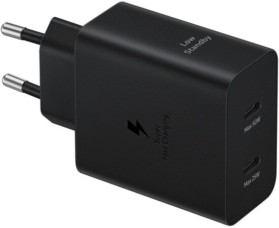  СЗУ SAMSUNG EP-T5020XBEGEU +кабель 50W 2xUSB-C Черный 