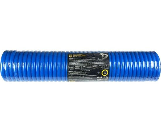  Шланг спиральный полиуретановый BERGER BG1401 8x12 мм, 10 м, резьба F1/4" для подключения к пневмомагистрали или компрессору 