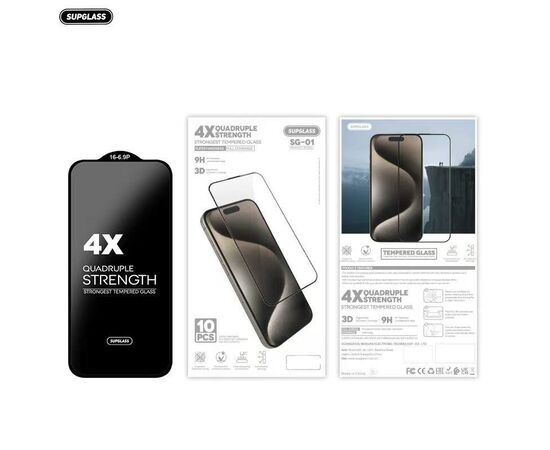  Supglass  SG-01 4X Quadruple Strength Glass  10-in-1  For IP 13 Pro Max/14 Plus (6.7) 