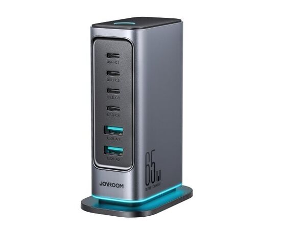  Сетевой адаптер JOYROOM JR-TCM02 65W Multi Port Charger - Dark Gray (EU) 