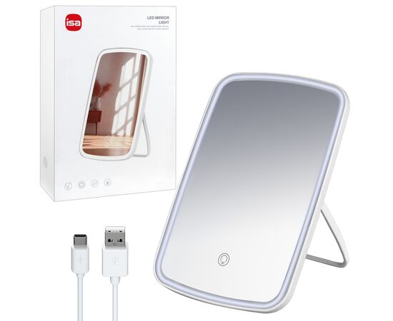  Настольное зеркало для макияжа с подсветкой ML-07 ISA (White) 