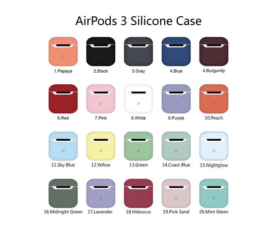  Чехол силиконовый для AirPods 3 (18), малиновый 