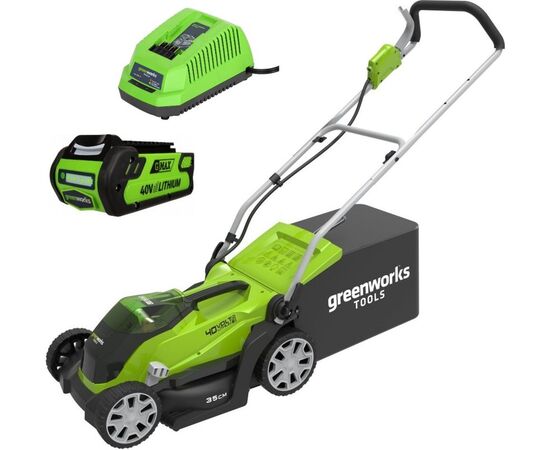  Газонокосилка GREENWORKS G40LM35K2 40V 2501907UA аккумуляторная колесная 