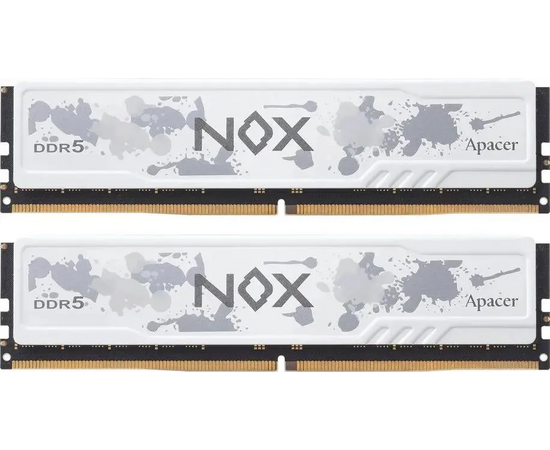  ОЗУ Apacer NOX RGB (AH5U32G60C622MWAA-2) DDR5 32GB 6000MHz DIMM White CL38 1.35V Kit (2x16GB) (Retail) 2048*8 Heat Sink (Retail) 
