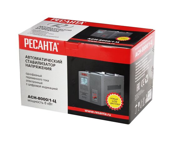  Стабилизатор напряжения Ресанта АСН-8000/1-Ц серый 