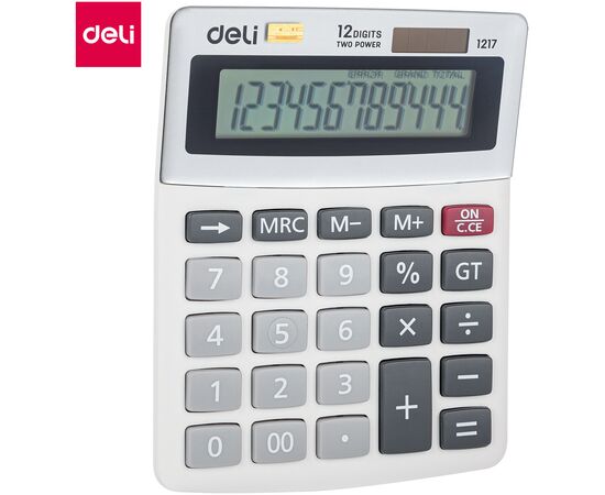  Калькулятор настольный Deli E1217 в ассортименте 12-разр. 