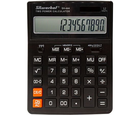  Калькулятор настольный Silwerhof SH-444 черный 