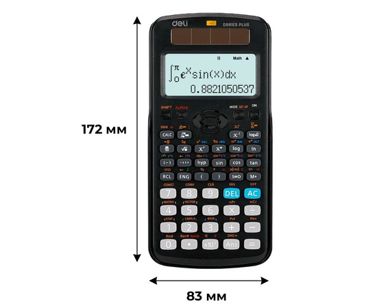  Калькулятор научный Deli ED991ES серый 10+2-разр. 