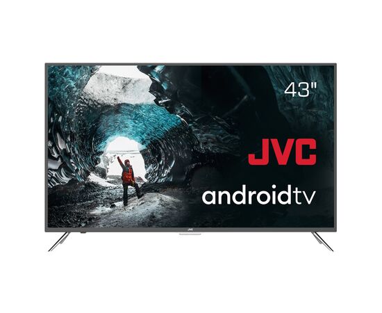  43" Телевизор JVC LT-43M697 черный 1920x1080, Full HD, 60 Гц, Wi-Fi, Smart TV, Android TV 
